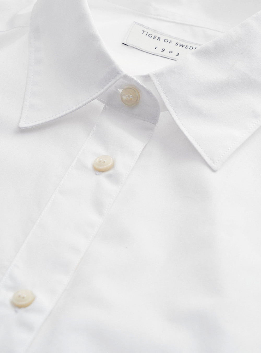Tiger of Sweden Corins Relaxed-Fit Cropped Shirt - White