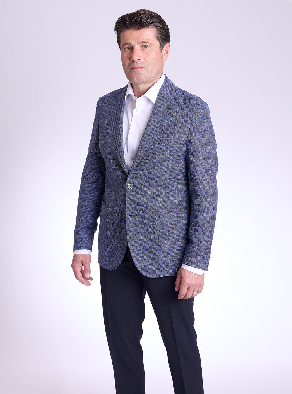 Tombolini Blue Two-Tone Sport Jacket