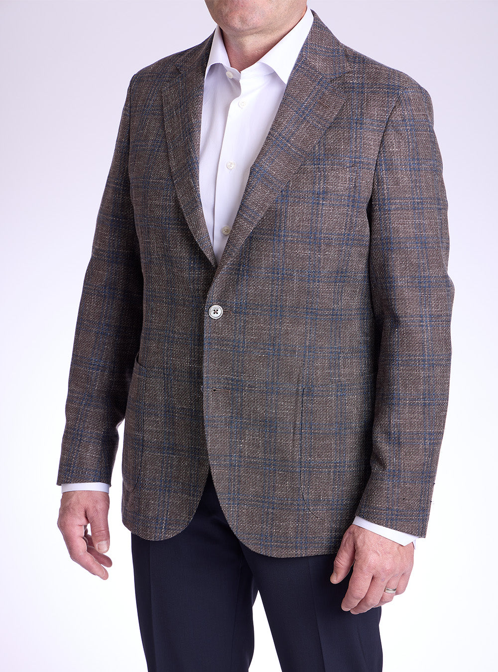 Tombolini Brown & Blue Overcheck Sport Jacket