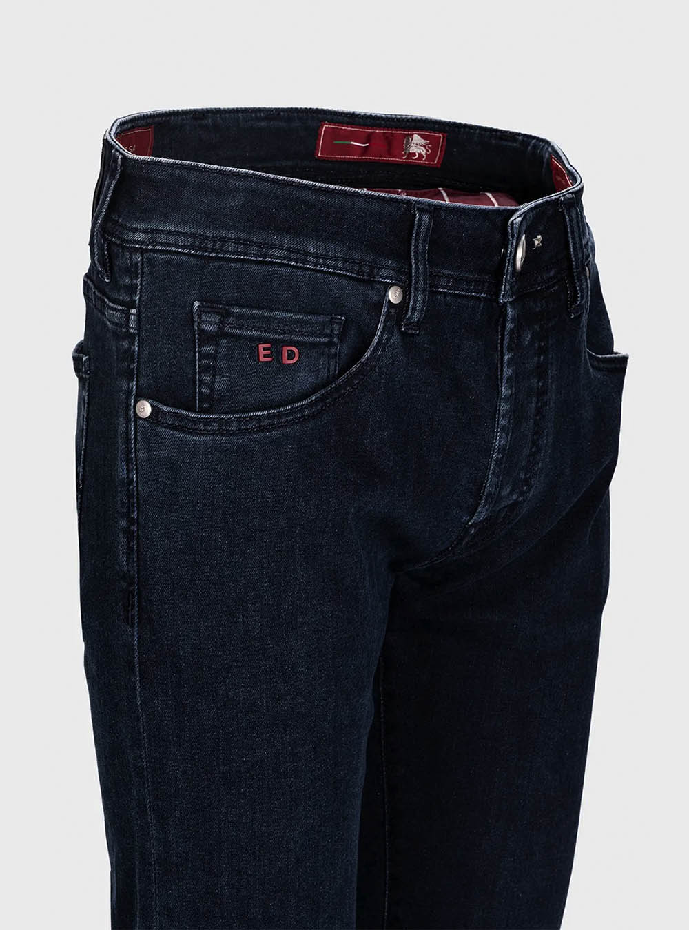 Tramarossa 5 Pocket Michelangelo Regular Relax Denim - Dark Blue, Blue Thread