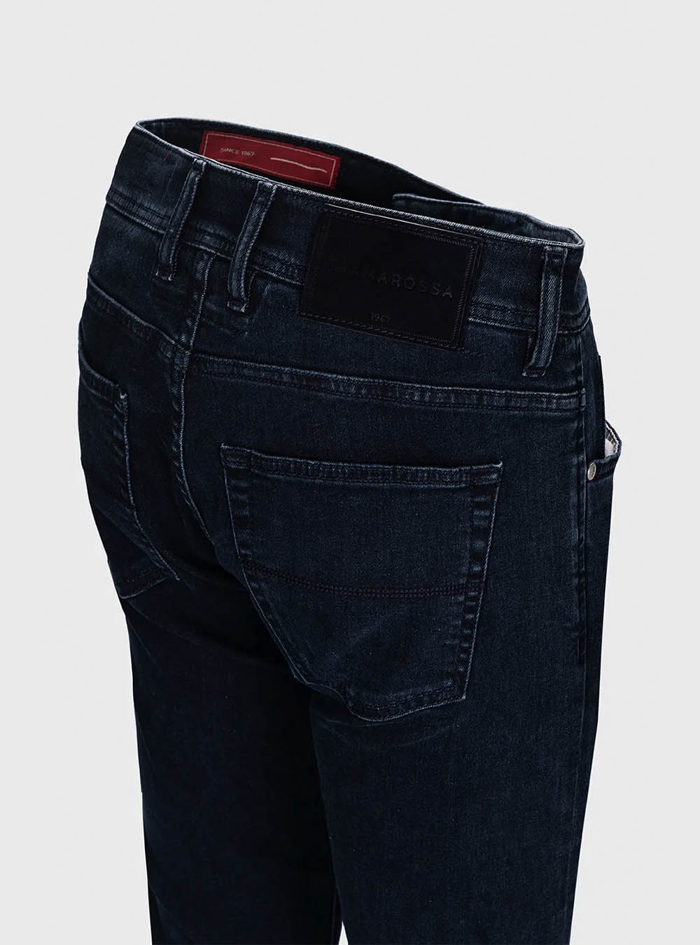 Tramarossa 5 Pocket Michelangelo Regular Relax Denim - Dark Blue, Blue Thread