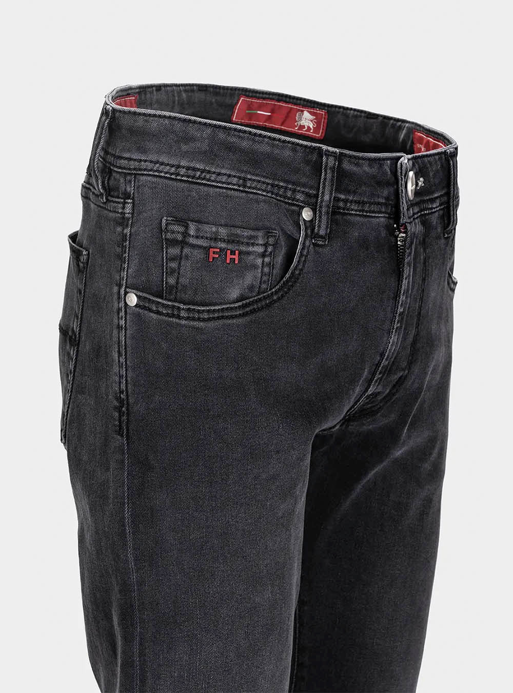Tramarossa 5 Pocket Michelangelo Regular Relax Denim - Dark Grey