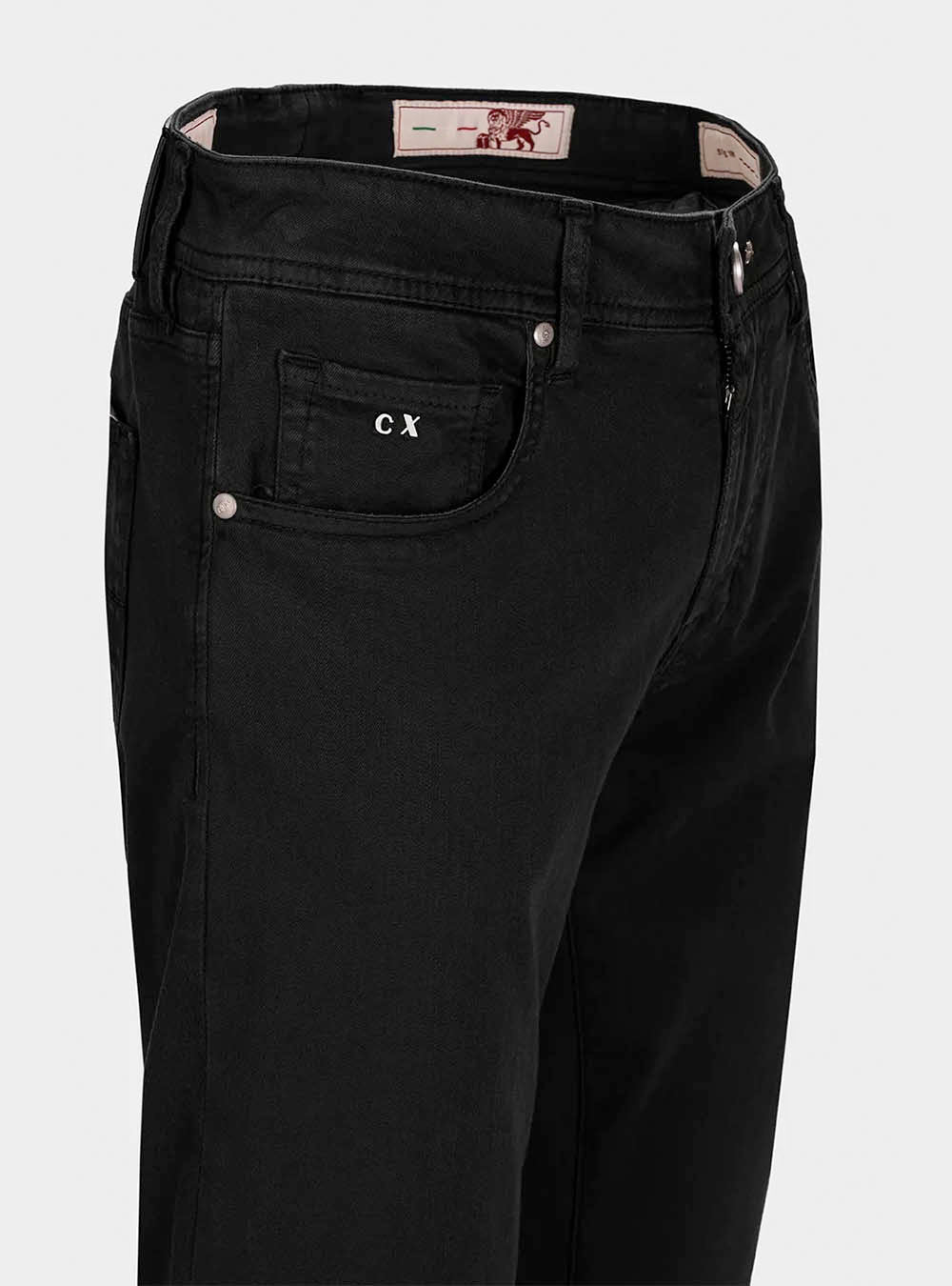 Tramarossa 5 Pocket Michelangelo Regular Gabardine Relax Denim - Black