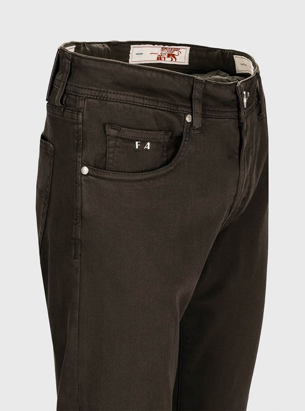 Tramarossa 5 Pocket Michelangelo Regular Gabardine Relax Denim - Brown
