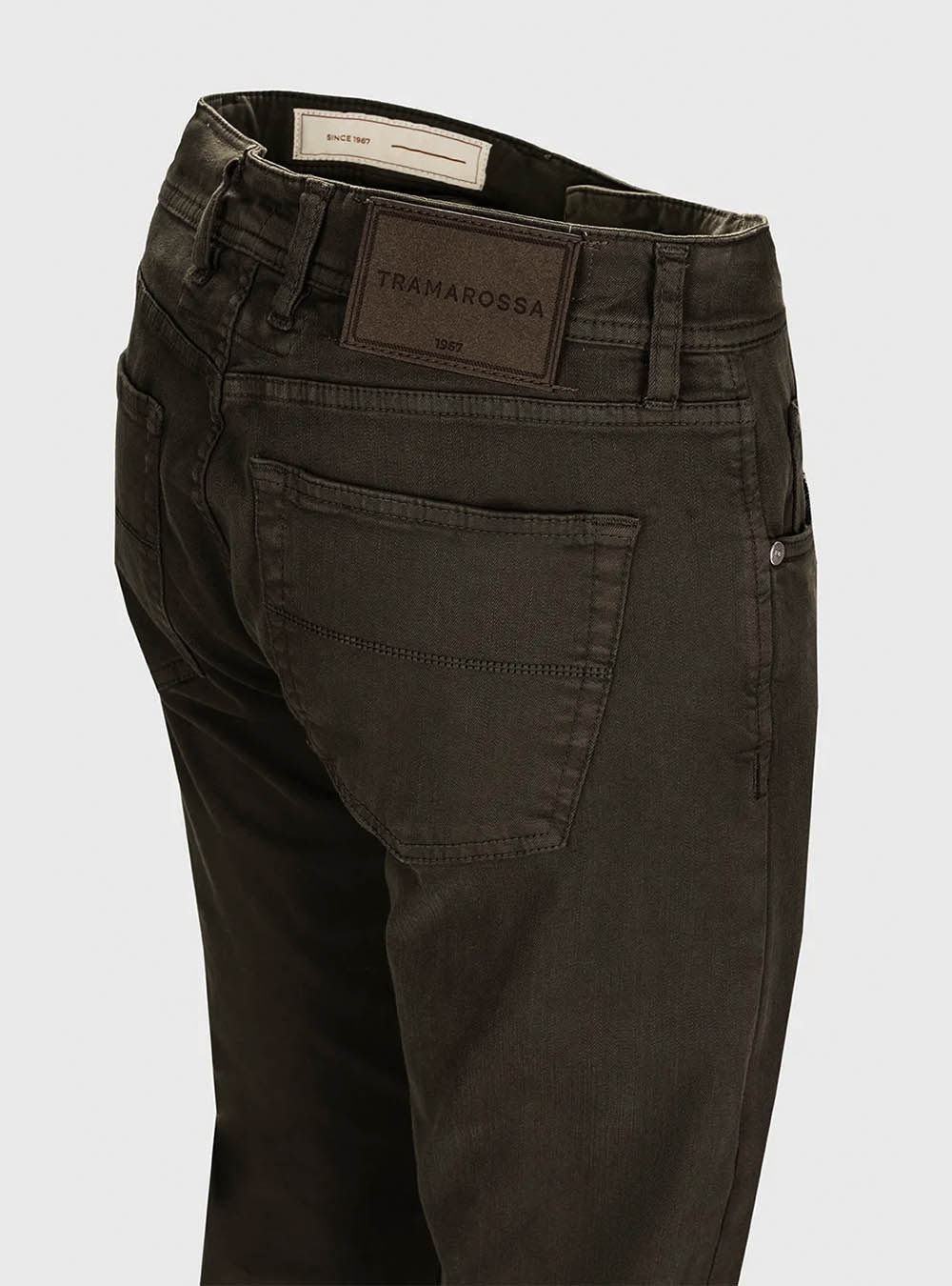 Tramarossa 5 Pocket Michelangelo Regular Gabardine Relax Denim - Brown