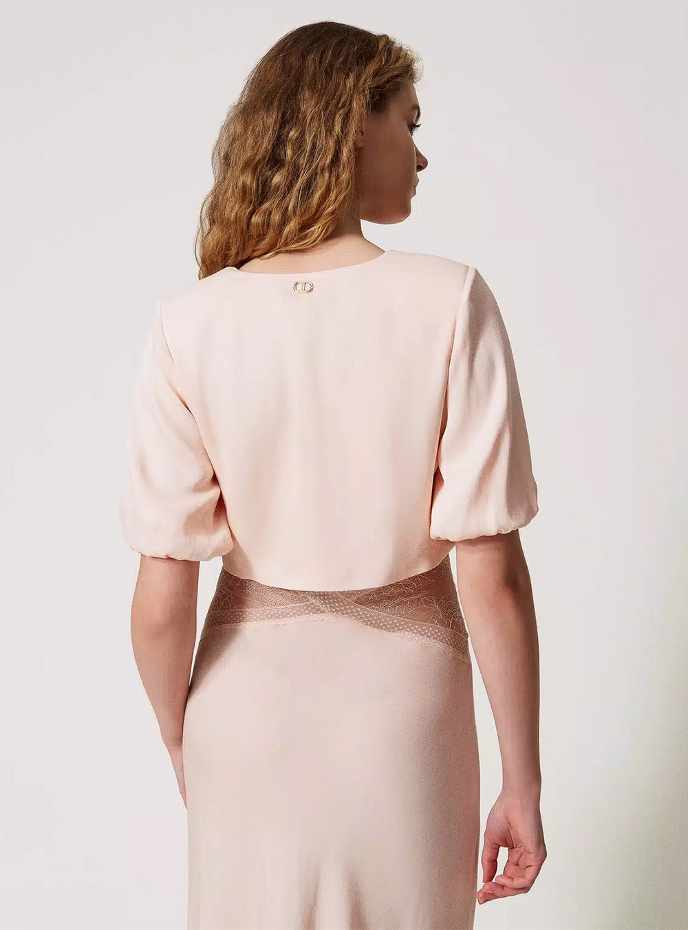 Twinset Satin Shrug - Bud Pink