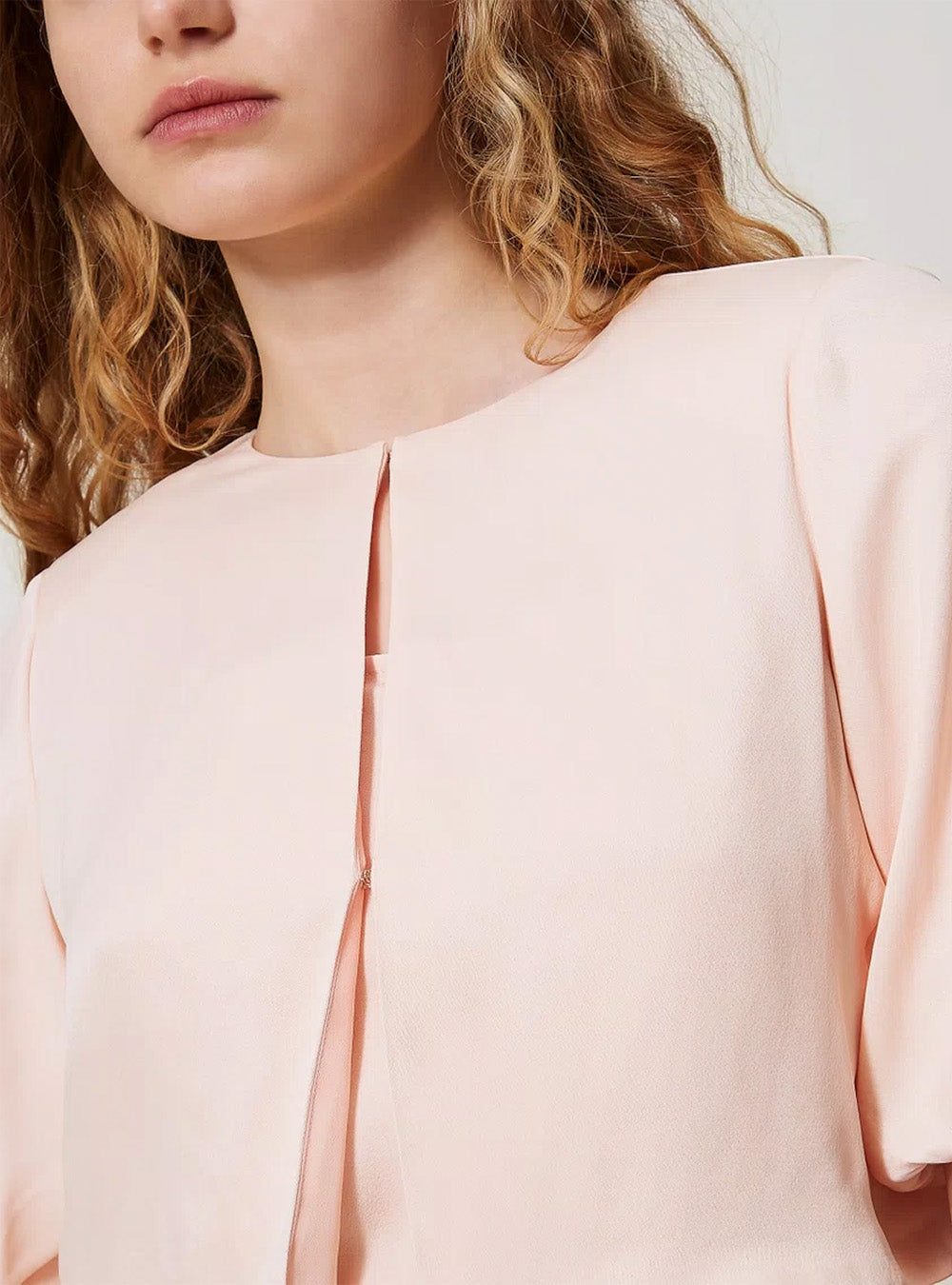 Twinset Satin Shrug - Bud Pink