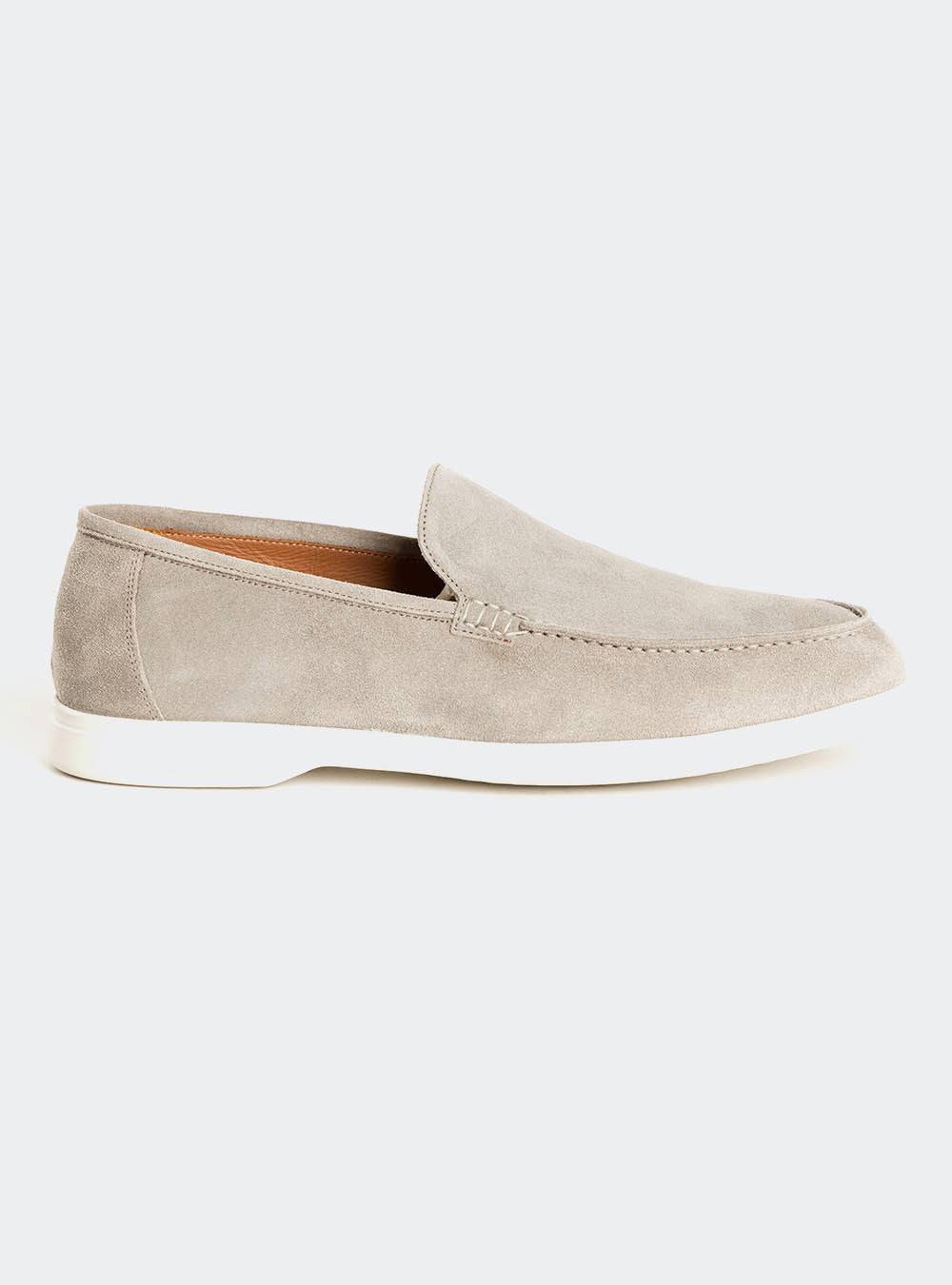 Calzoleria Toscana Sommo Venetian Suede Loafer - Light Grey