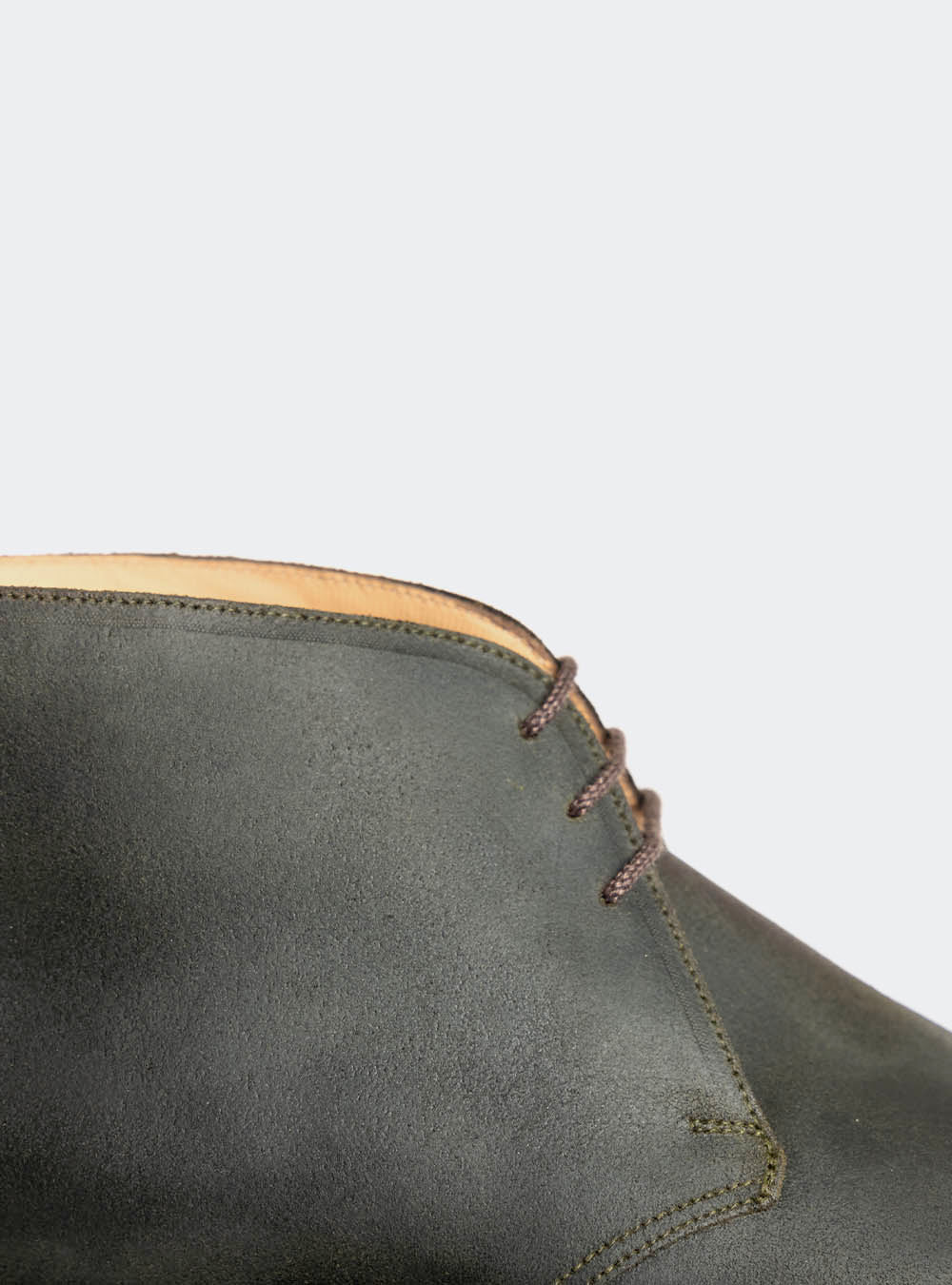 Crockett & Jones Molton - Green Rough-Out Suede