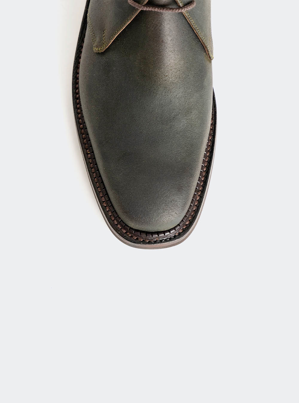 Crockett & Jones Molton - Green Rough-Out Suede