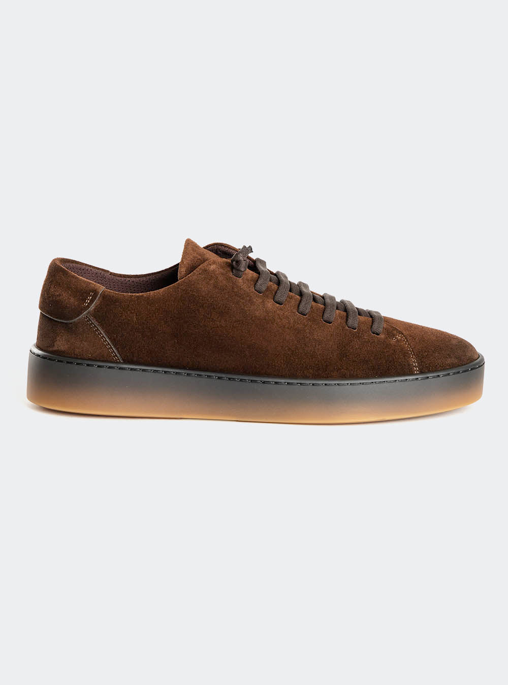 Fabiano Ricci U1250 Shadow Sole Suede Sneaker - Chocolate