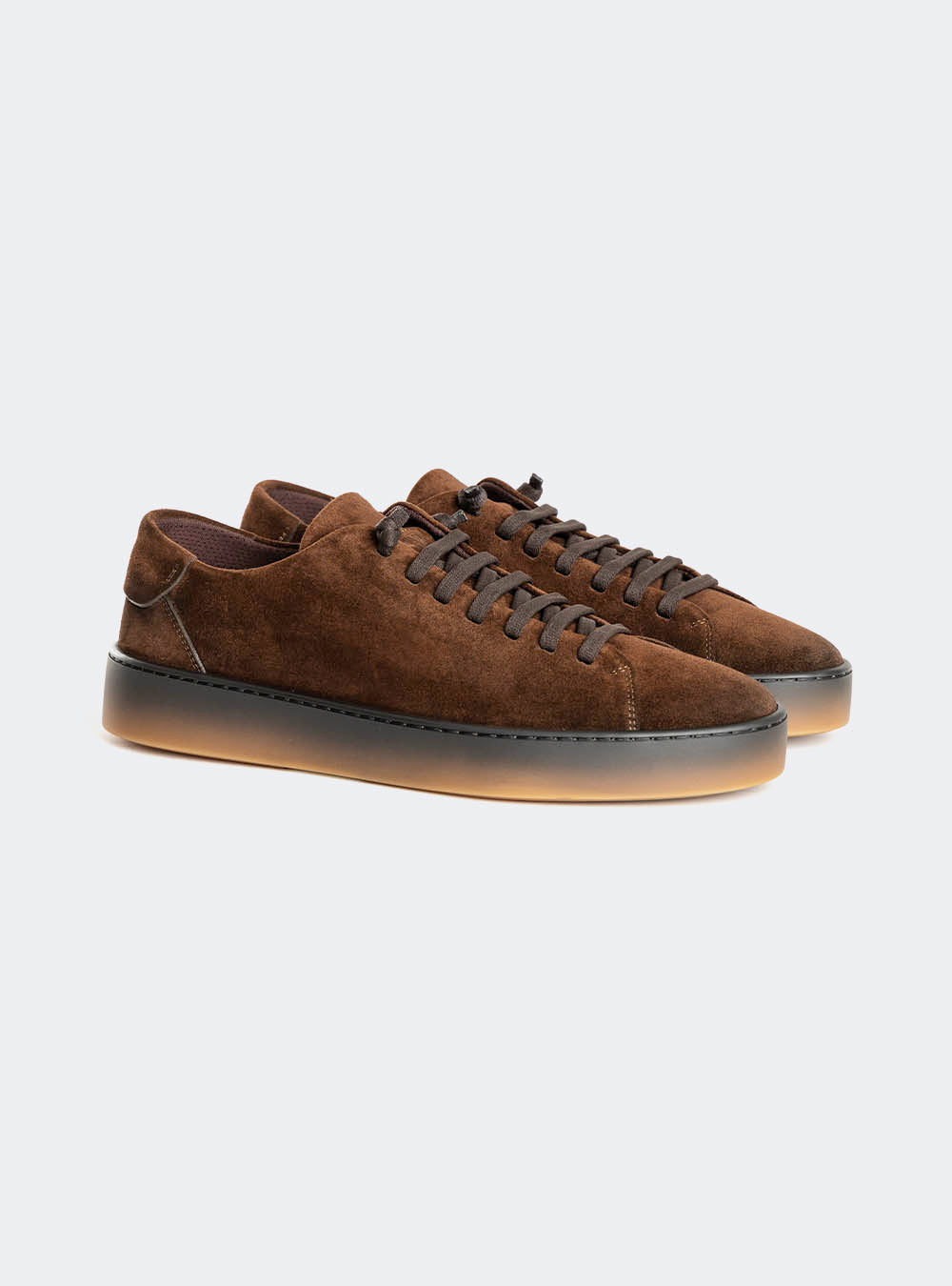 Fabiano Ricci U1250 Shadow Sole Suede Sneaker - Chocolate