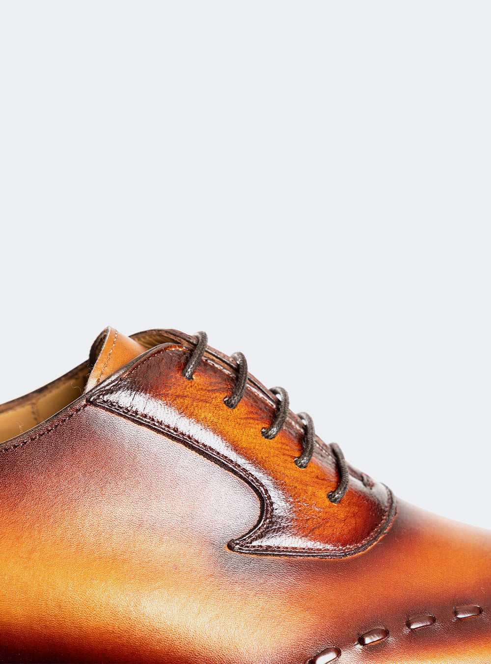 Mezlan Renzi Stitched Wing Tip Oxford - Cognac-Rust