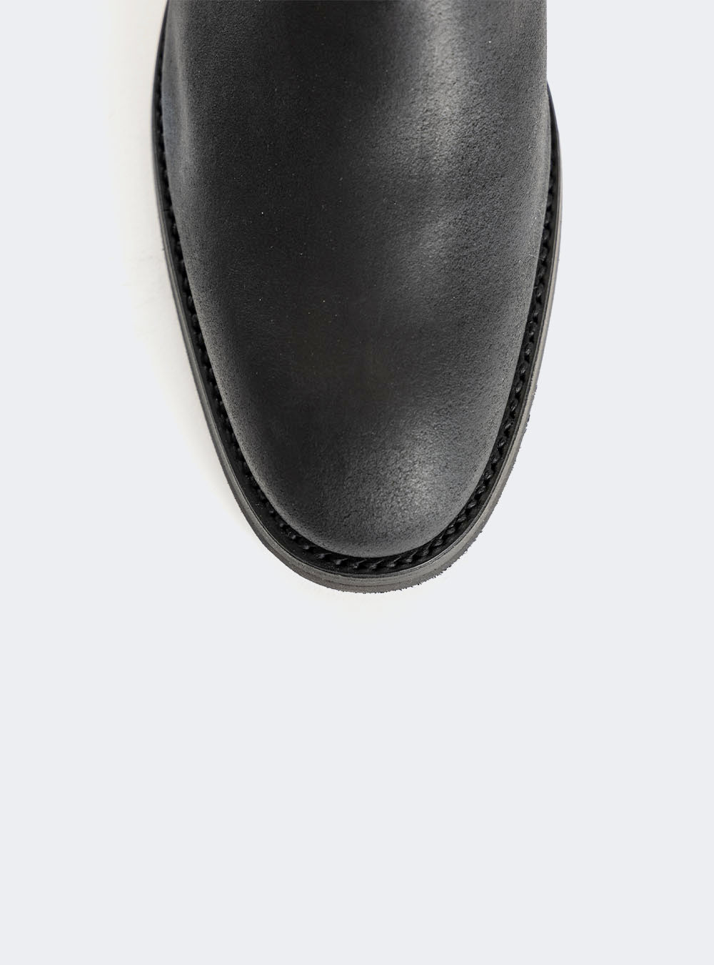 Sanders 2459 Chelsea Boot - Black Waxy Suede