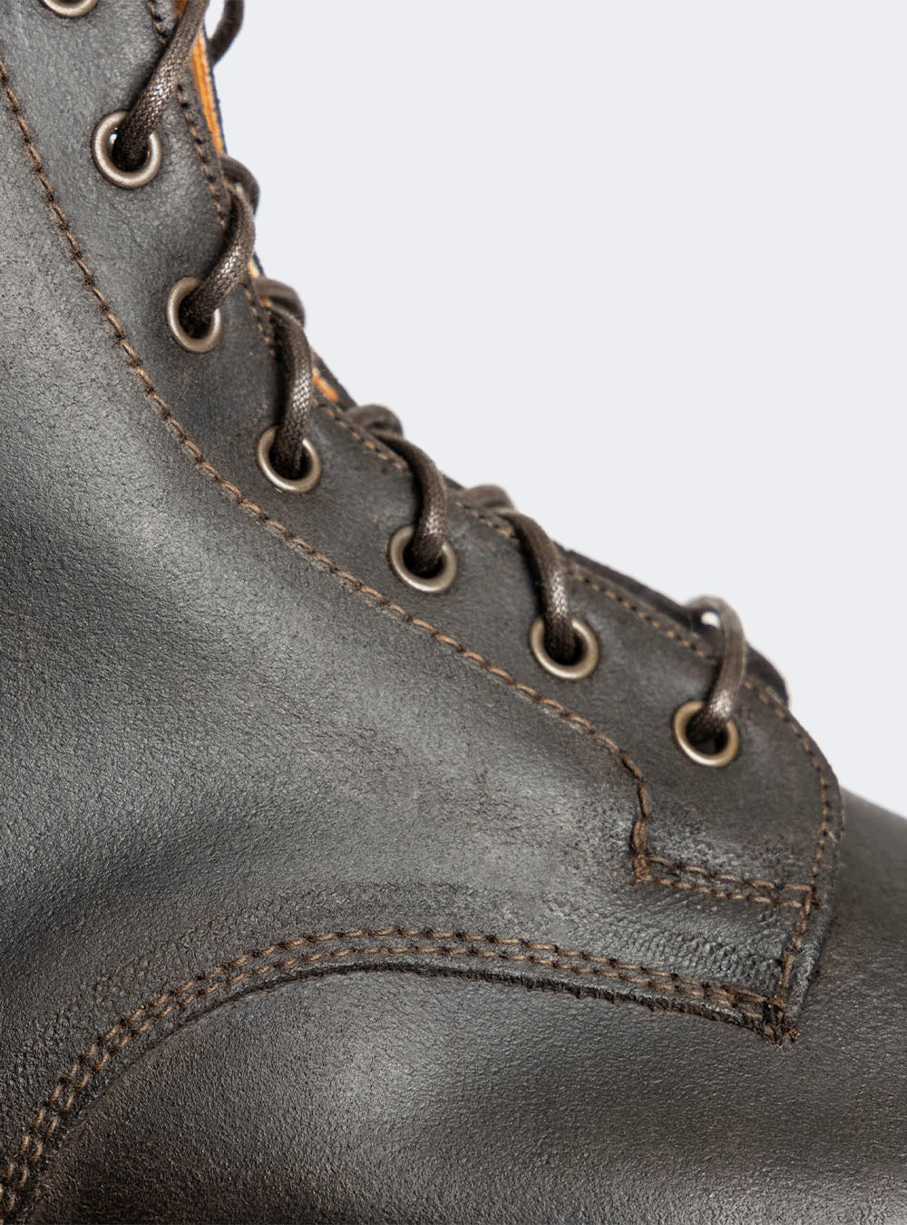 Sanders 2605 Toe-Cap Derby Boot - Kenia Dark Brown Waxy Suede