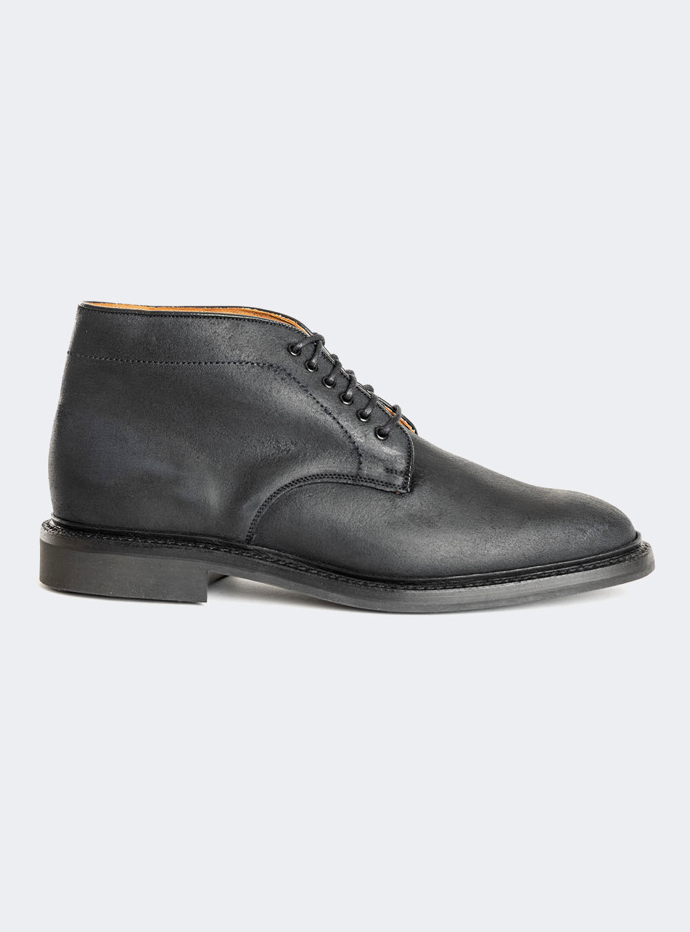 Sanders 2719 Chukka Boot - Black Waxy Suede