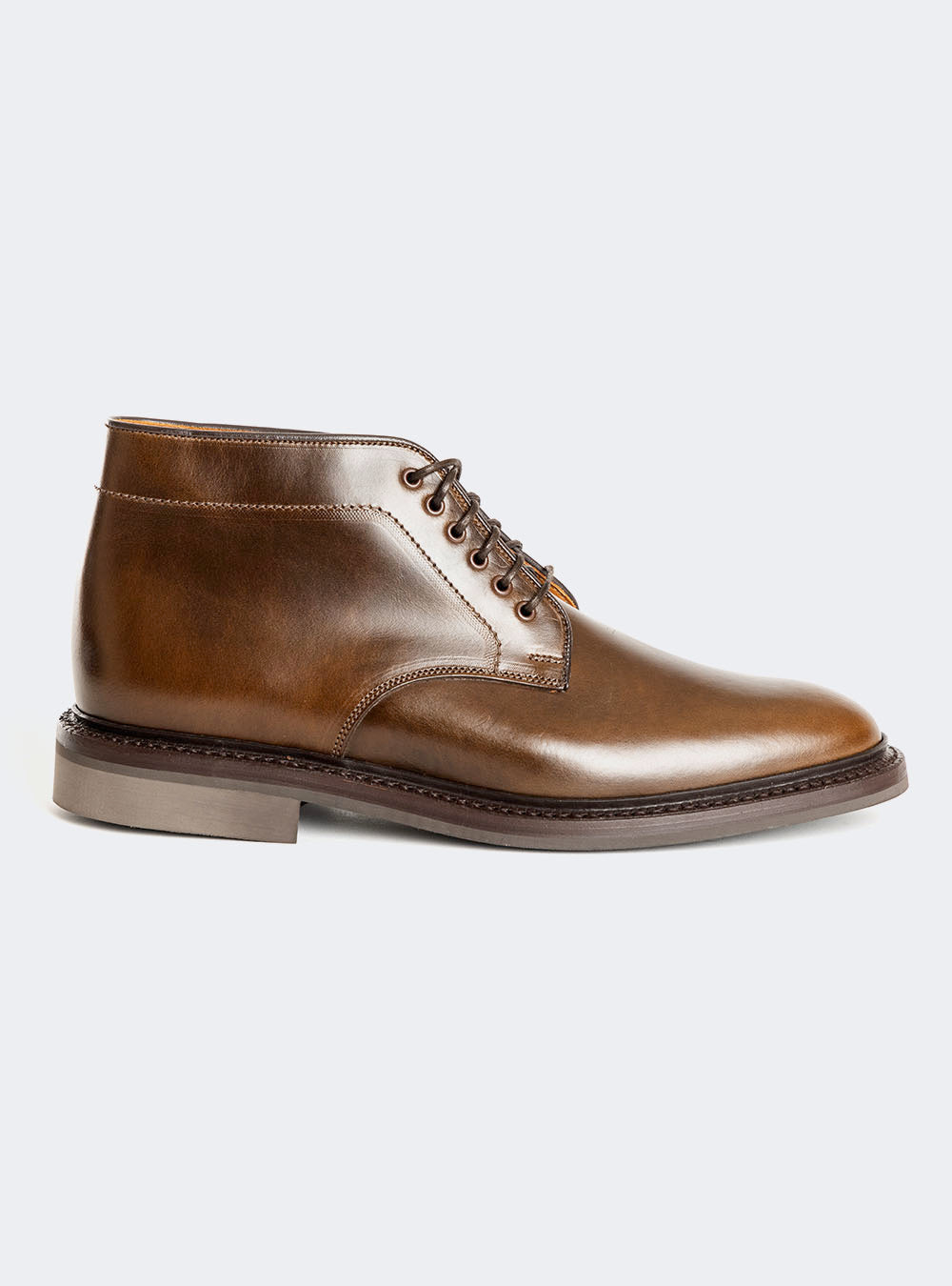 Sanders 2719 Chukka Boot - Dark Brown Waxy Pull-Up Calf